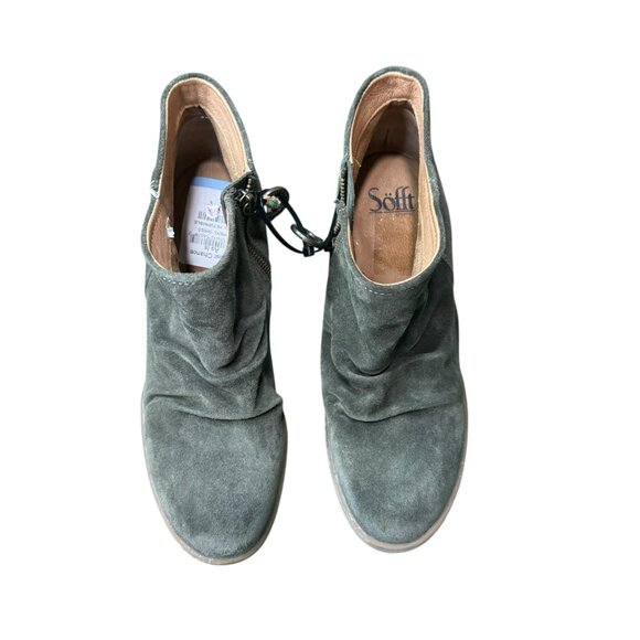 Söfft Suede Wedge Booties | Size 9 | Gray Side-Zip Ankle Boots NWT - Picture 6 of 6
